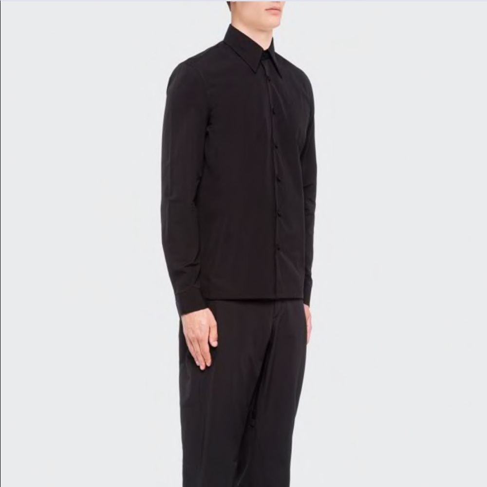 Prada Men's Poplin Point-Collar Dress Shirt